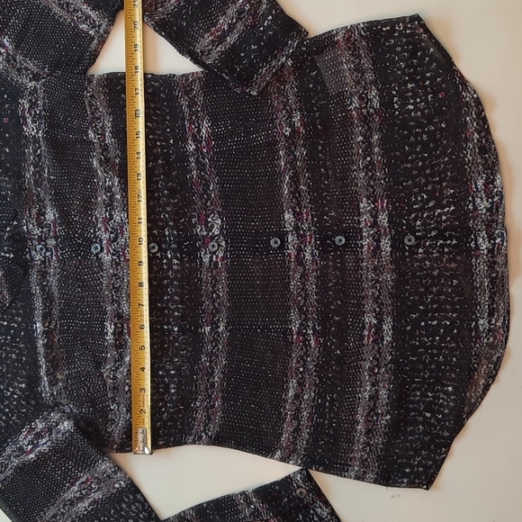 Cabi black Paris sheer button up blouse 3249 small - Picture 11 of 11